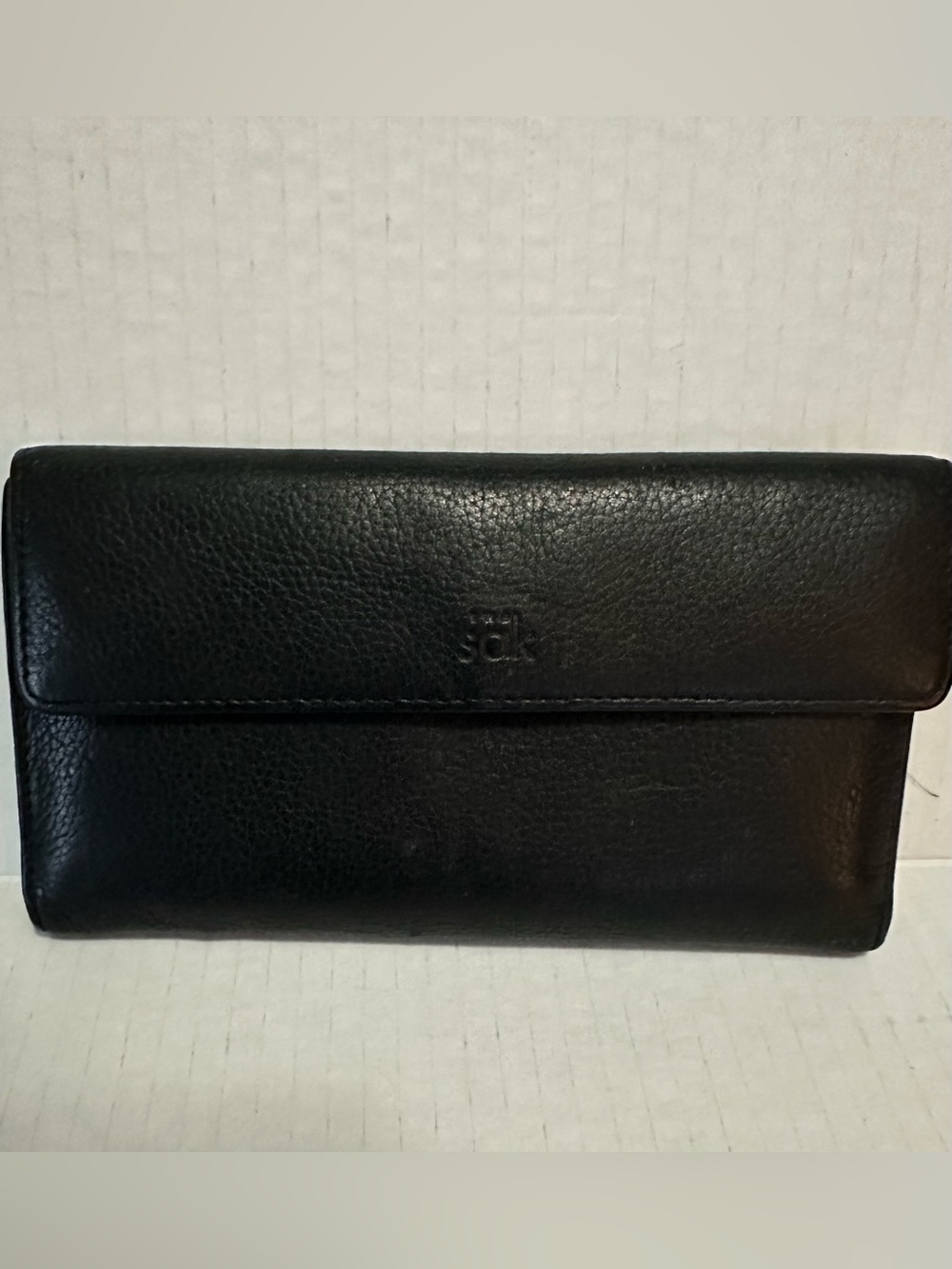 The Sak Black Leather Fold-Over Wallet